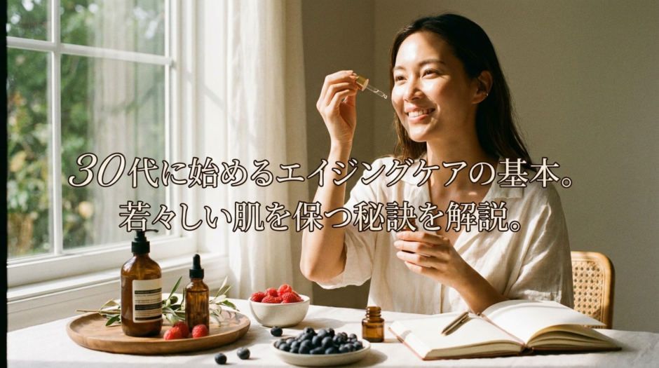 30代に始めるエイジングケアの基本。若々しい肌を保つ秘訣を解説。