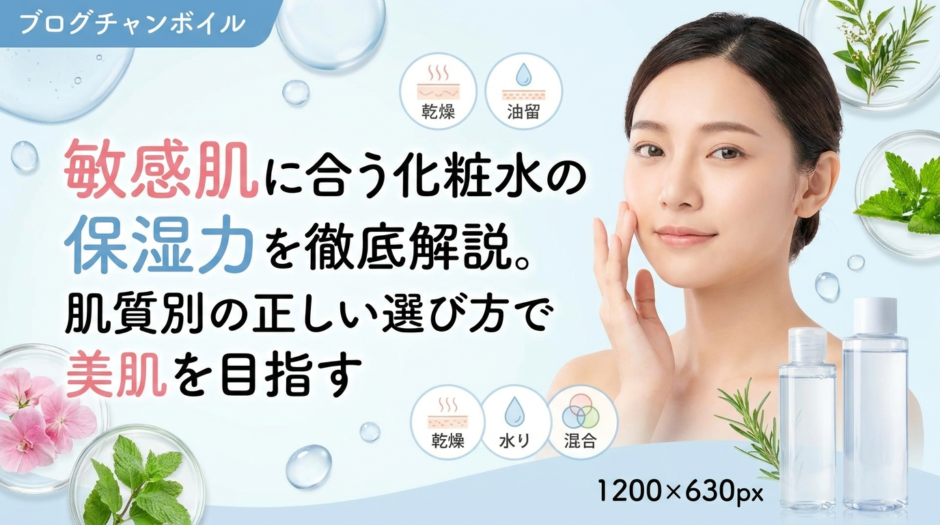 敏感肌に合う化粧水の保湿力を徹底解説。肌質別の正しい選び方で美肌を目指す