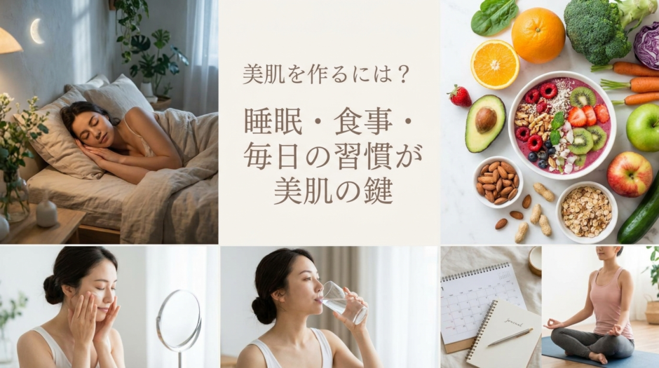 美肌を作るには？睡眠・食事・毎日の習慣が美肌の鍵