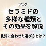 セラミドの多様な種類とその効果を解説。肌質に合わせた選び方とは？
