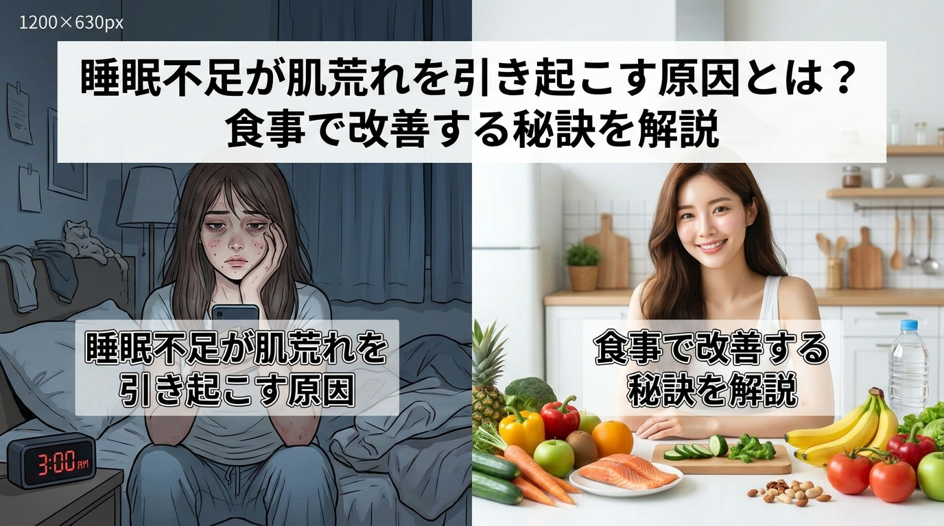 睡眠不足が肌荒れを引き起こす原因とは？食事で改善する秘訣を解説