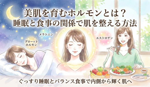 美肌を育むホルモンとは？睡眠と食事の関係で肌を整える方法