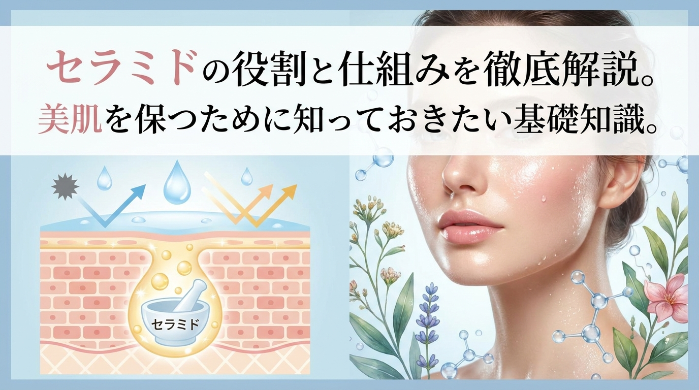 セラミドの役割と仕組みを徹底解説。美肌を保つために知っておきたい基礎知識。