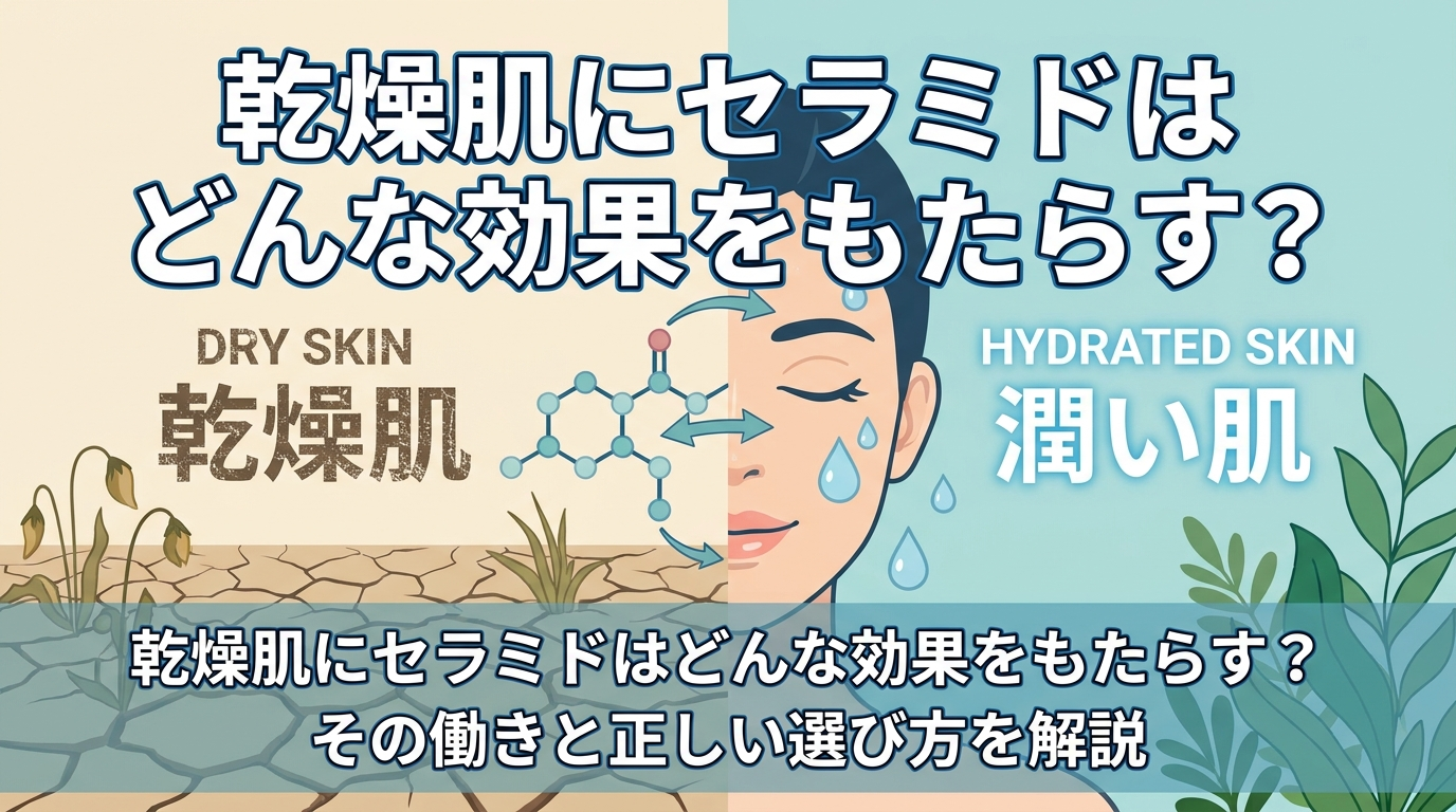 乾燥肌にセラミドはどんな効果をもたらす？その働きと正しい選び方を解説