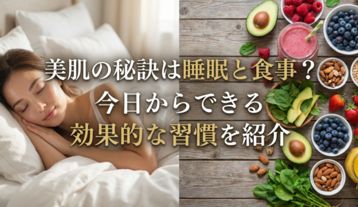 美肌の秘訣は睡眠と食事？今日からできる効果的な習慣を紹介