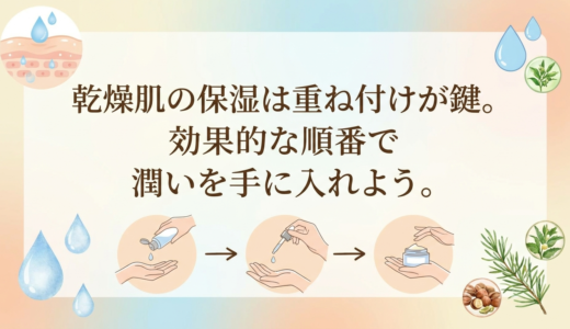 乾燥肌の保湿は重ね付けが鍵。効果的な順番で潤いを手に入れよう。