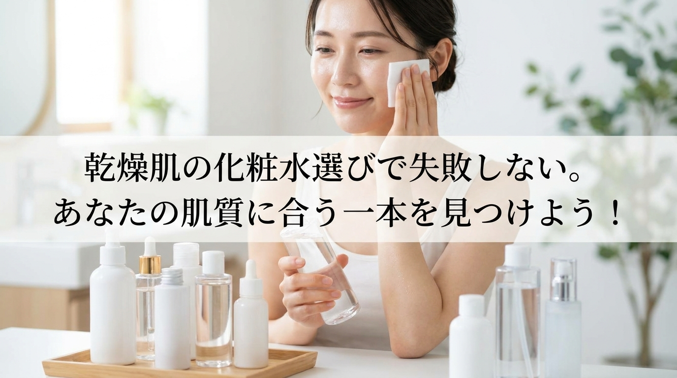 乾燥肌の化粧水選びで失敗しない。あなたの肌質に合う一本を見つけよう！